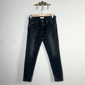 MOUSSY VINTAGE Black Gray Distressed Skinny Jeans Size 27 Made in Japan